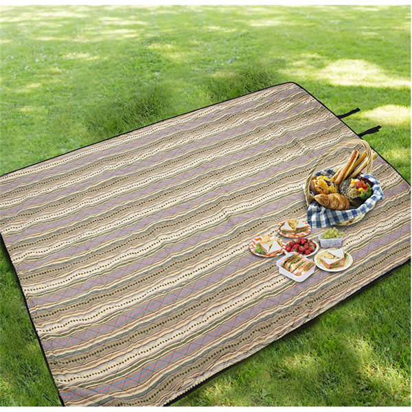 Dakota Fields Cotton Picnic Blanket , Service for 4 Wayfair Canada
